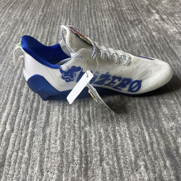 ADIDAS Football Cleats Mens 9.5 Adizero Big Mood White Royal Blue GX7894 NEW main image 5